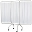 DS PRIVACY SCRN 3 PANEL WHITE CASTERS & CRUTCH TIP