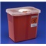 CONTAINER SHARPS RED HINGE LID 3 GALLON W/ROT10/CS